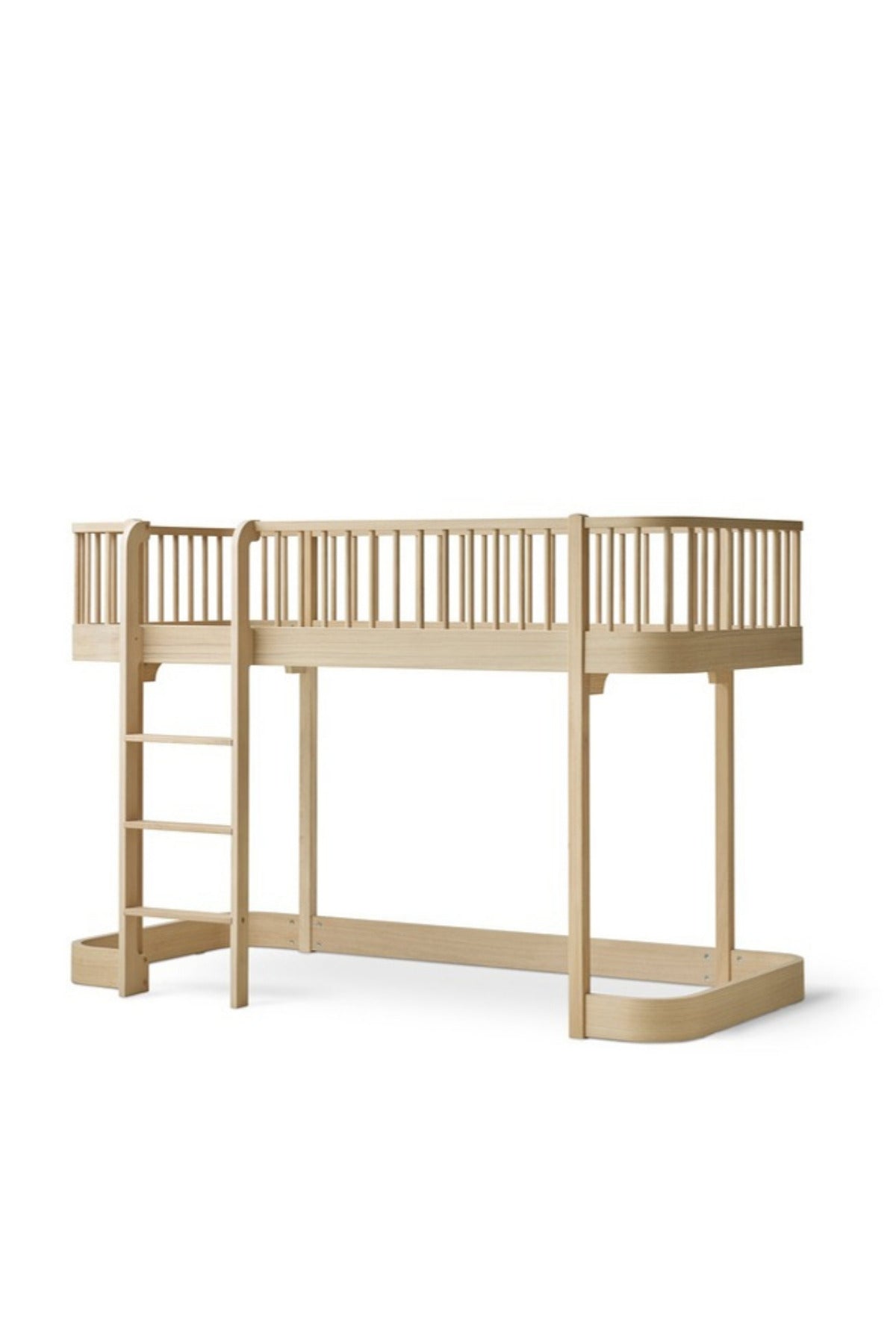 Oliver Furniture Wood Original halbhohes Hochbett 90x200, Eiche