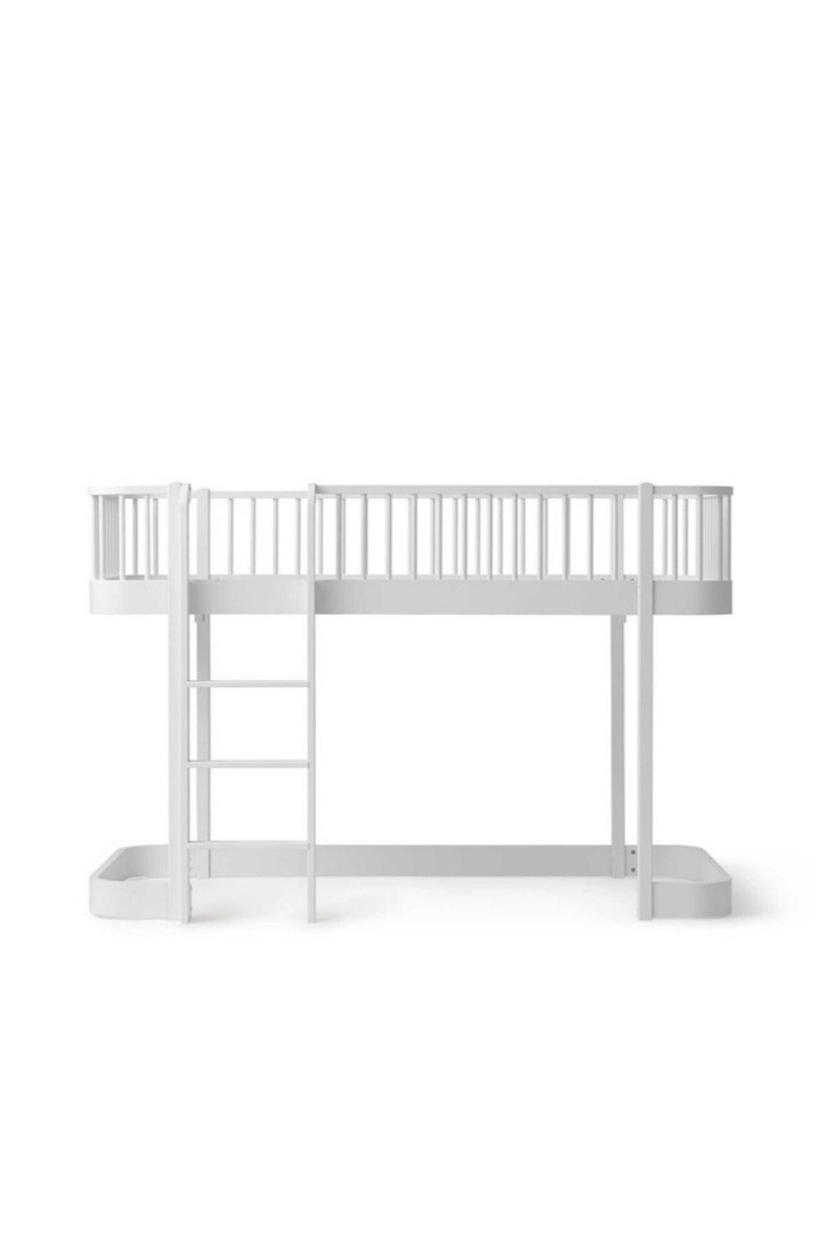 Oliver Furniture Wood Original halbhohes Hochbett 90x200, weiß