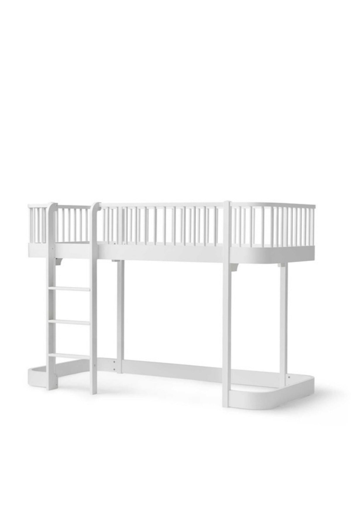 Oliver Furniture Wood Original halbhohes Hochbett 90x200, weiß