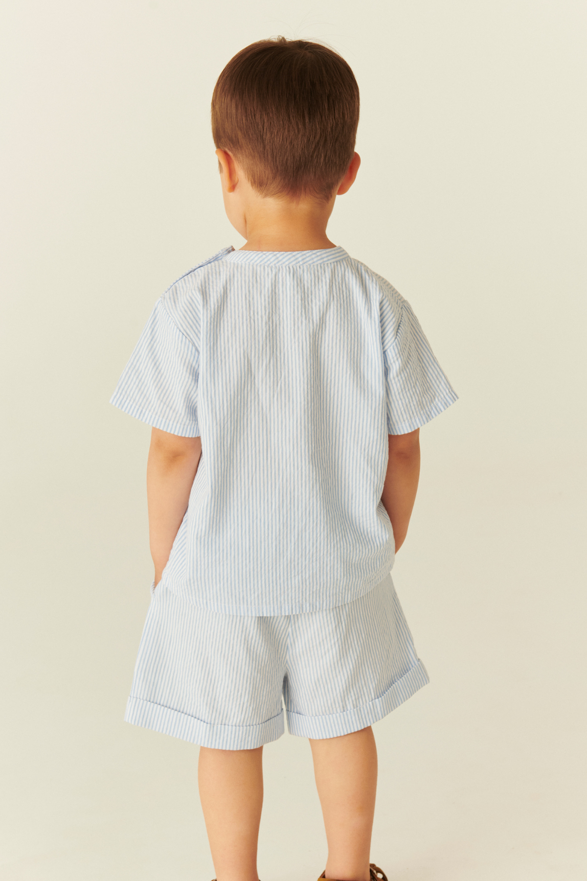 Seersucker Shorts "Sporty" | Sky Blue
