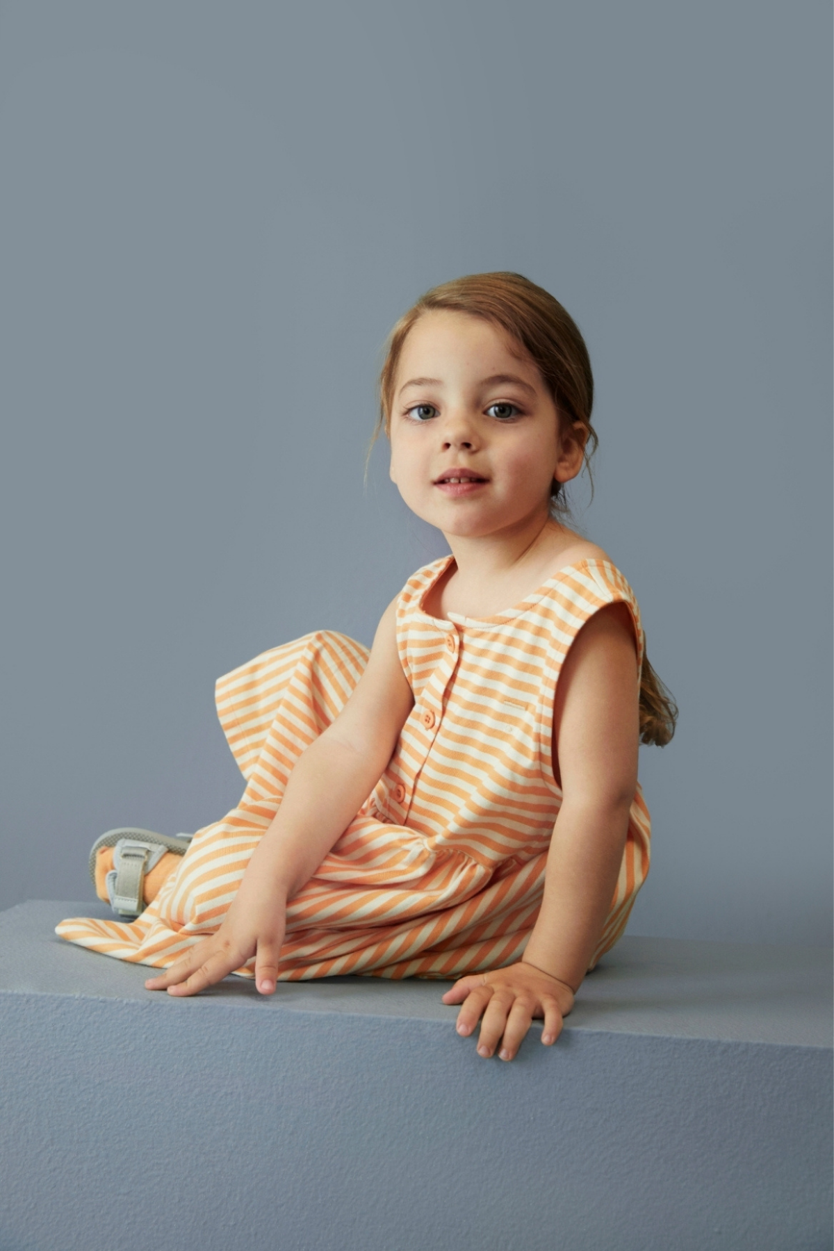 Trägerloses Kleid | Melon - Cream