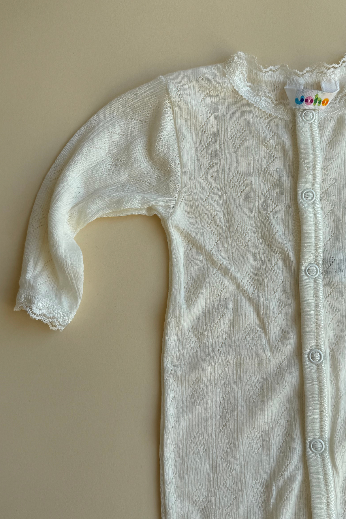 Overall "Pointelle" aus Wolle/Seide