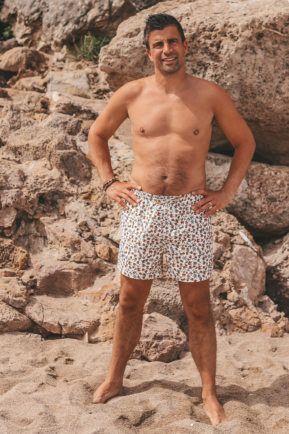 Men Badeshorts "Pommegranate" UPF50+ | Multicolor