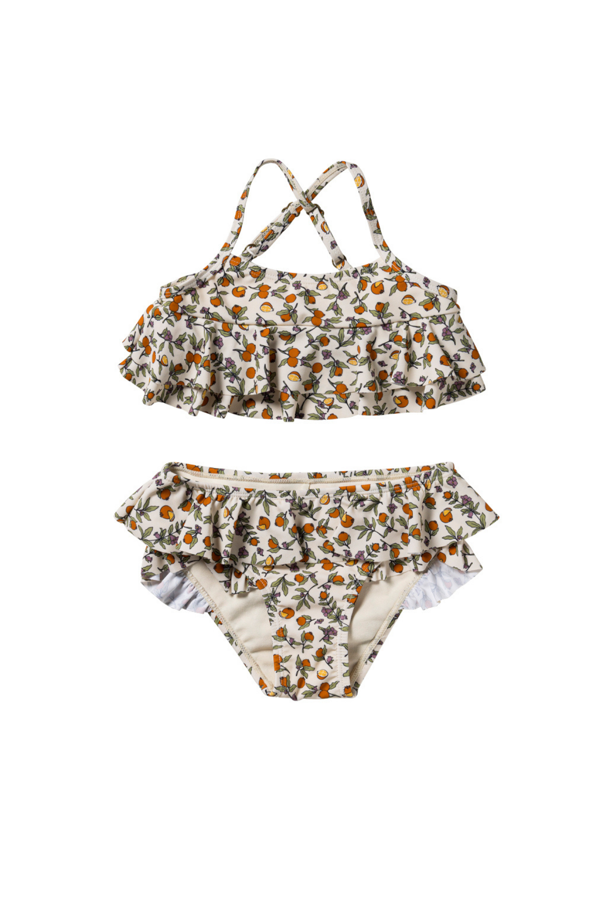 Bikini "Pomme Flower" UPF50+ | White Swan