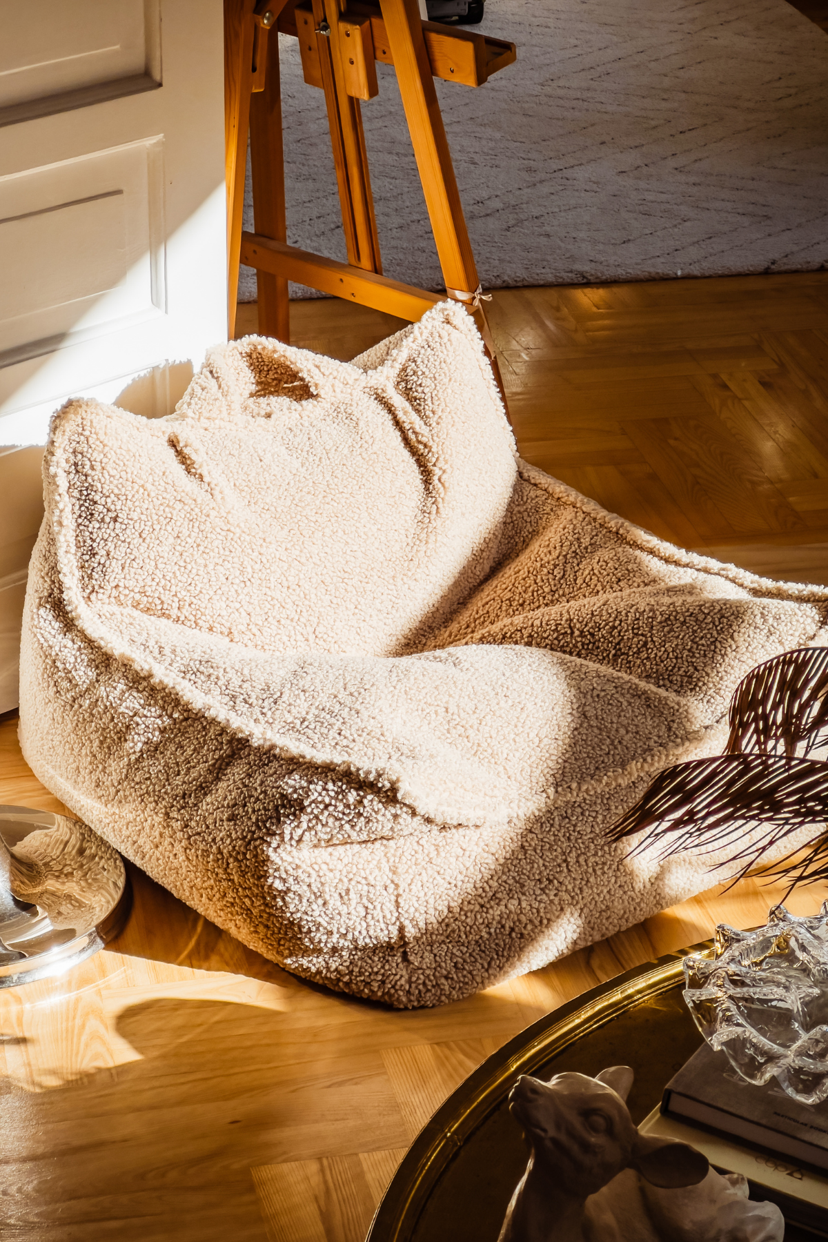 Sitzsack aus Teddy-Stoff | verschiedene Farben
