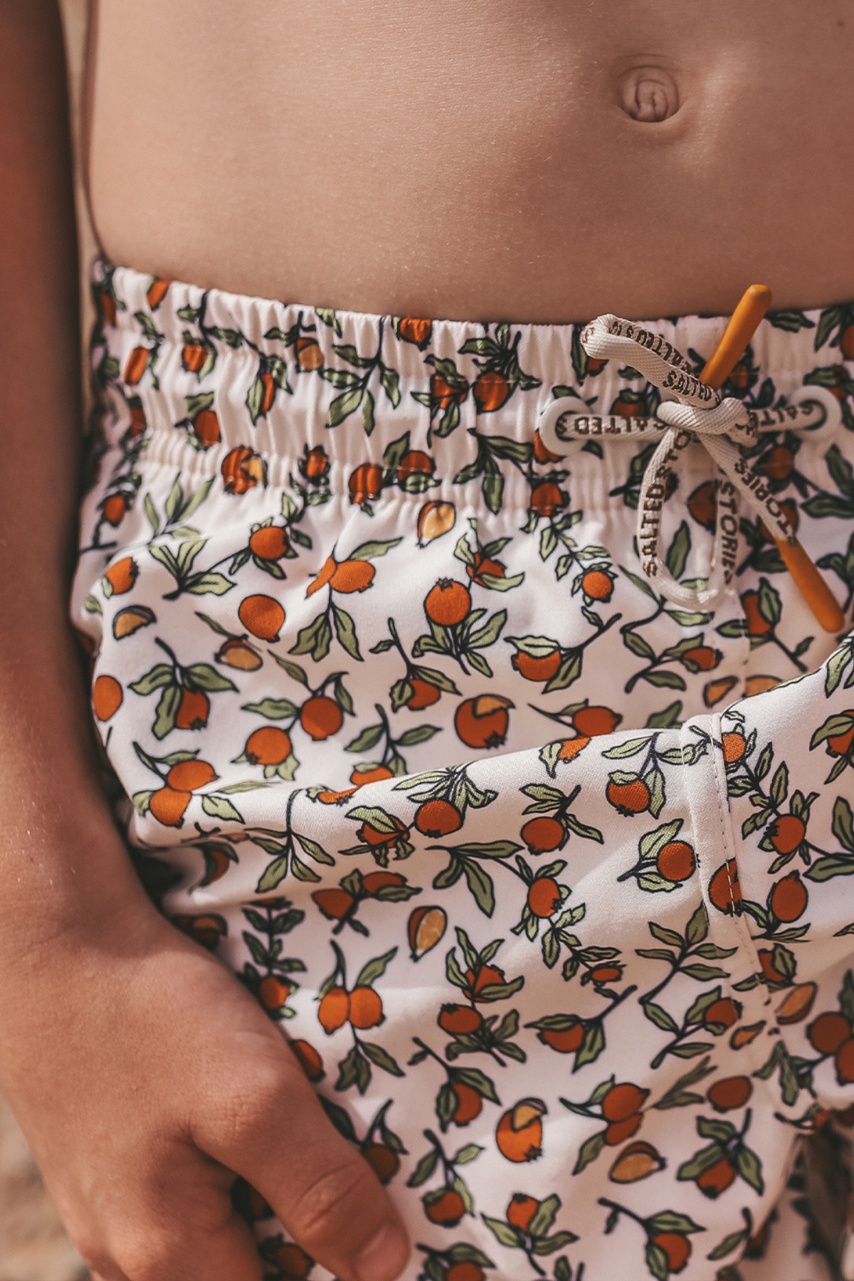 Swim Shorts "Pommegranate" UPF50+ | White Swan