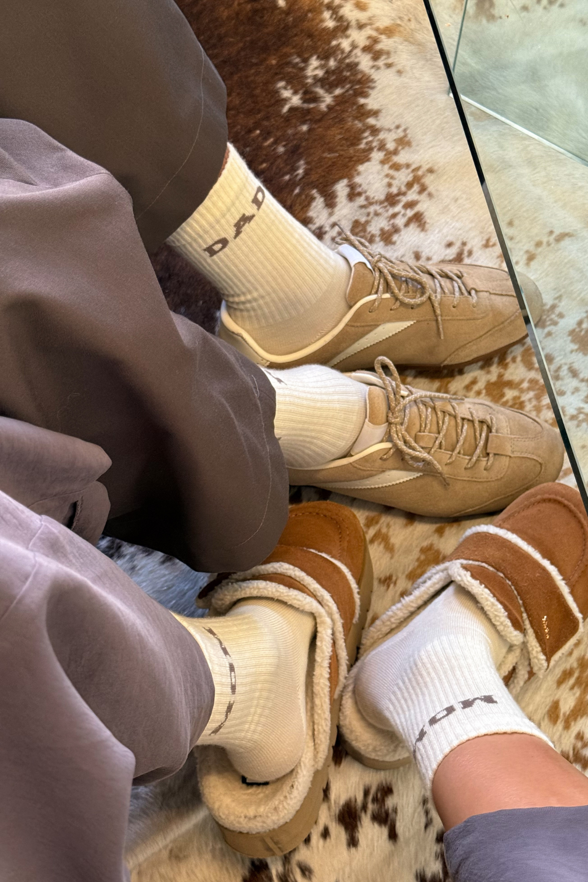 College-Wollsocken "Dad" | Taupe
