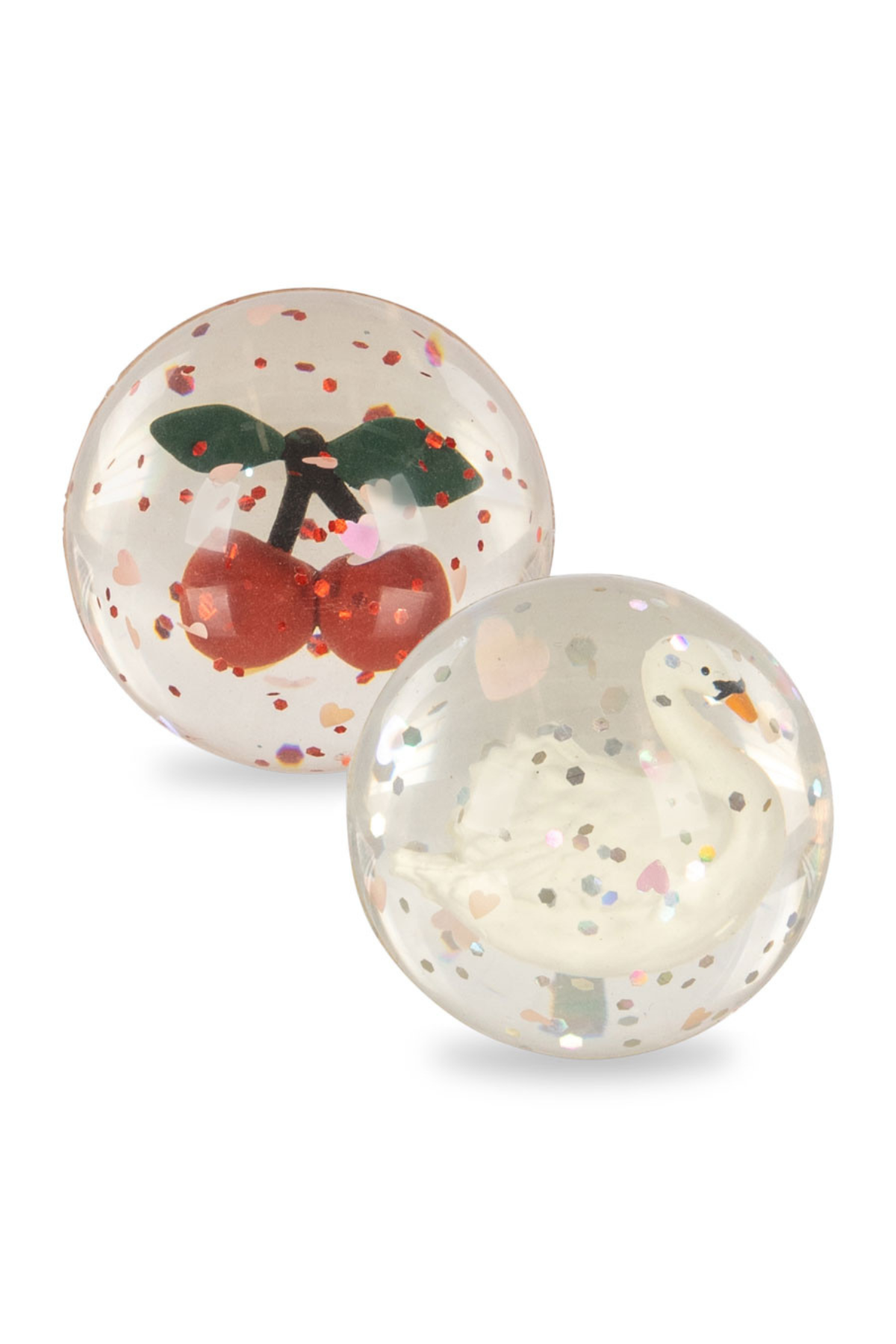 2er-Set Glitzerflummi | CHERRY/SWAN