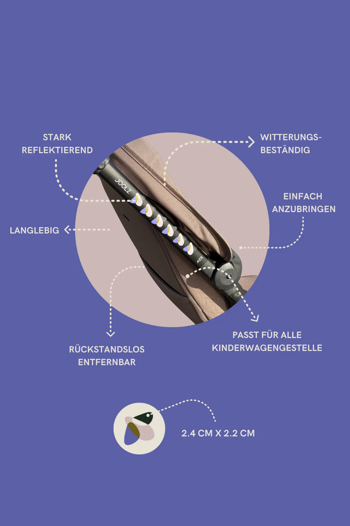 Reflektierende Sticker für den Kinderwagen | Originalbug