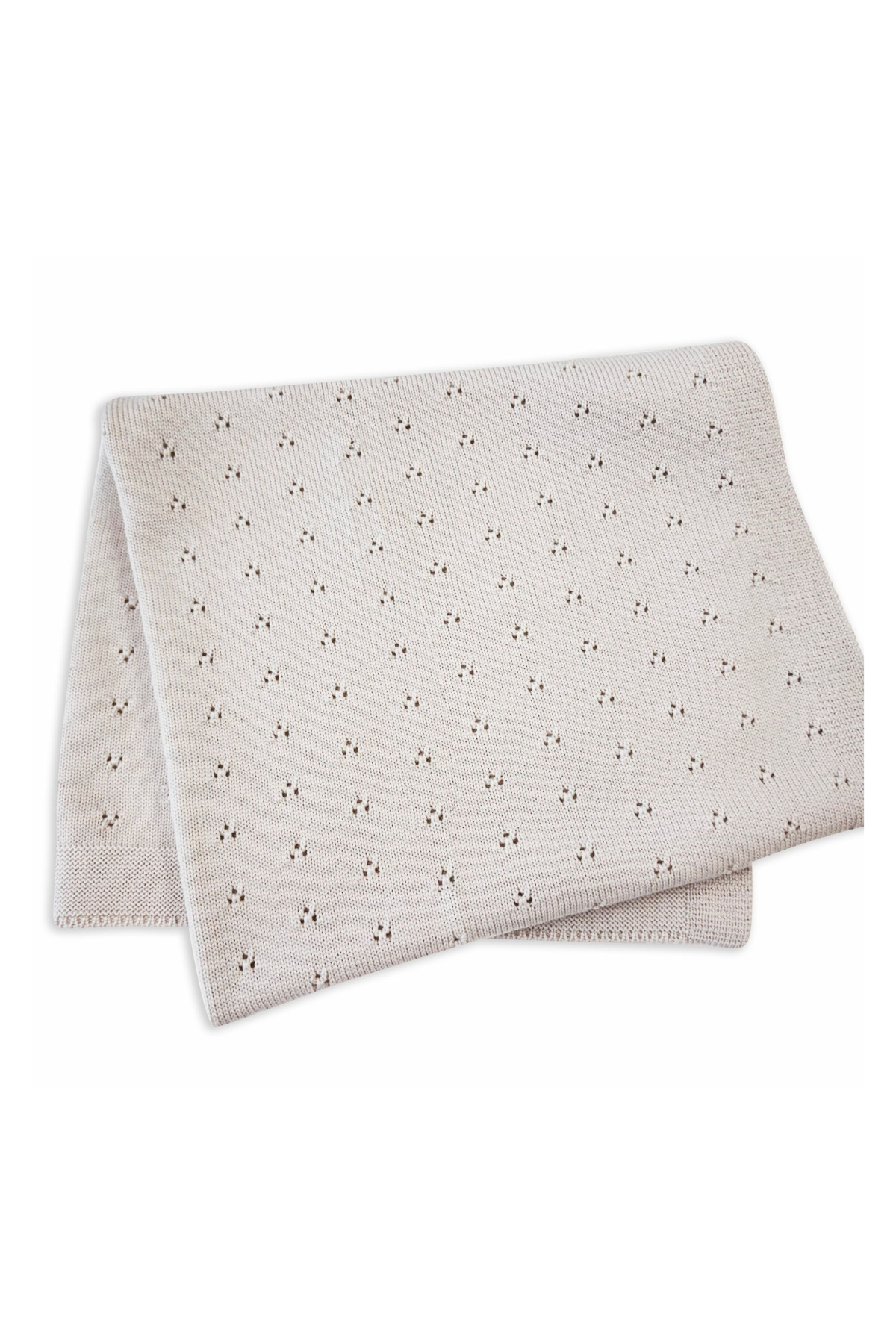 Kuscheldecke "Ida" aus Merinowolle 135x170cm | Creme