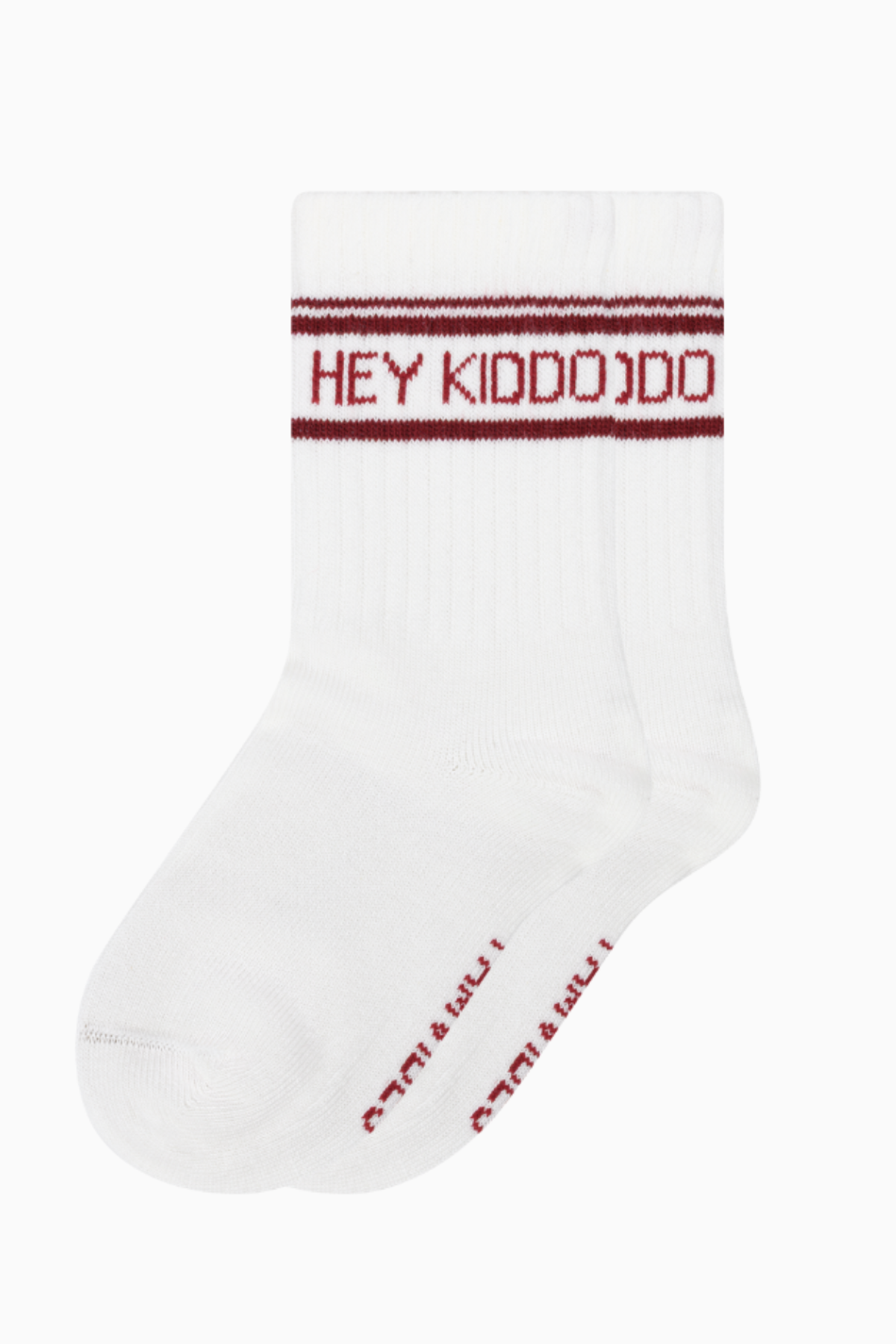 Socken "Hey Kiddo" | Milk/Burgundy