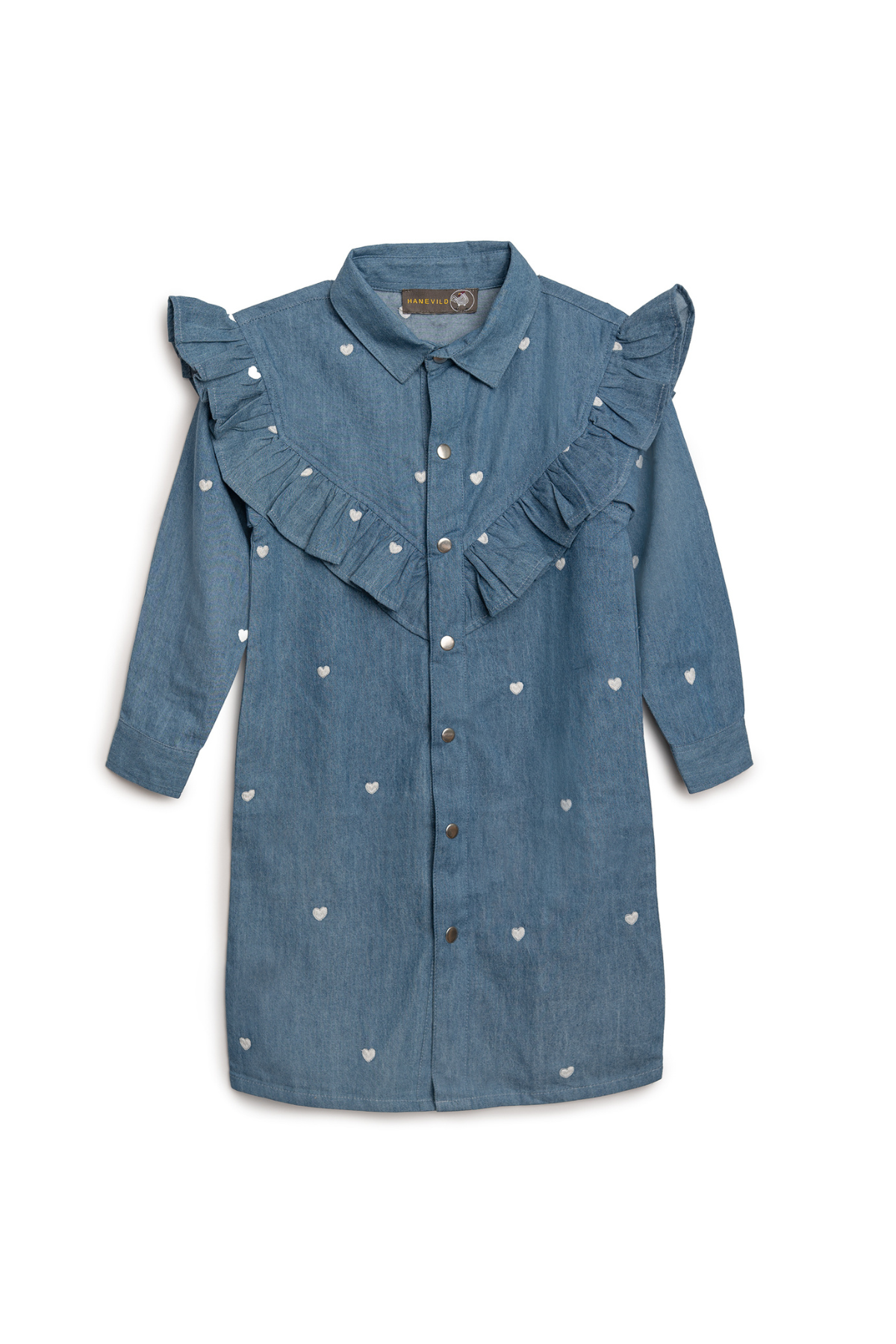 Jeanskleid mit Rüschen für Kids