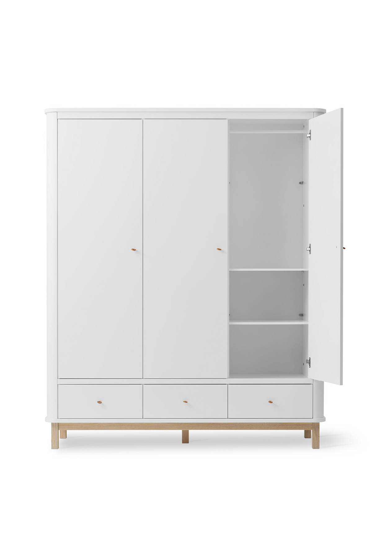Kleiderschrank "Wood" 3-türig | verschiedene Farben