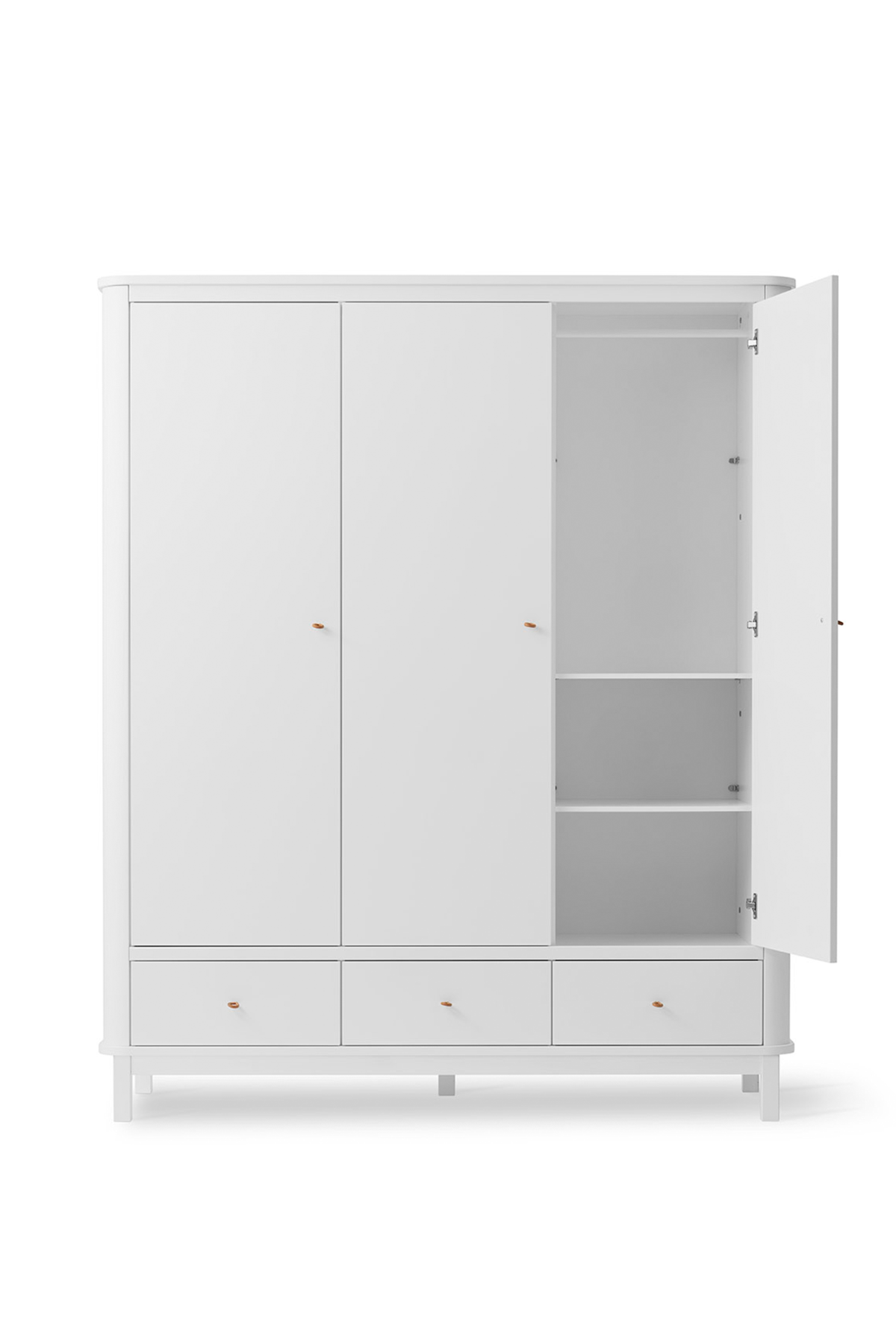Kleiderschrank "Wood" 3-türig | verschiedene Farben