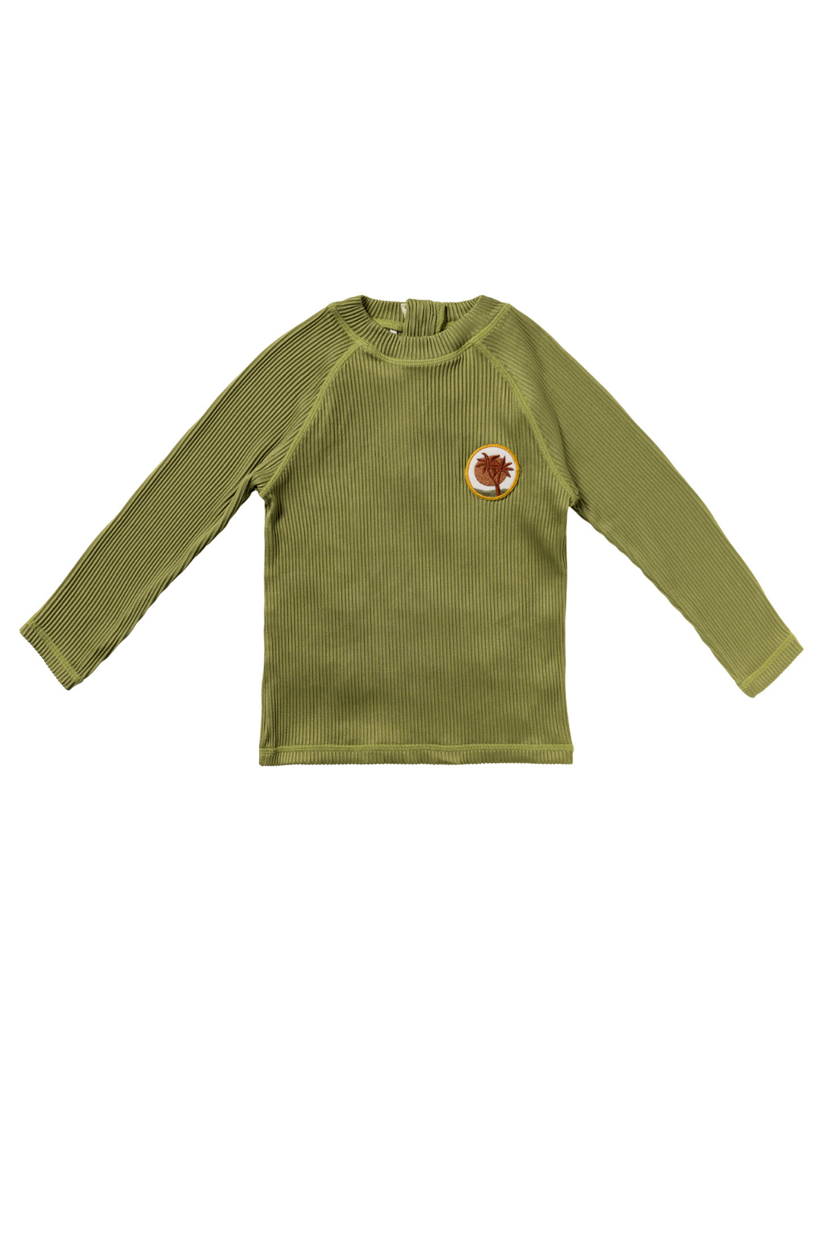 Langarm-Schwimmshirt "Solid Rib" UPF 50+ | Iguana