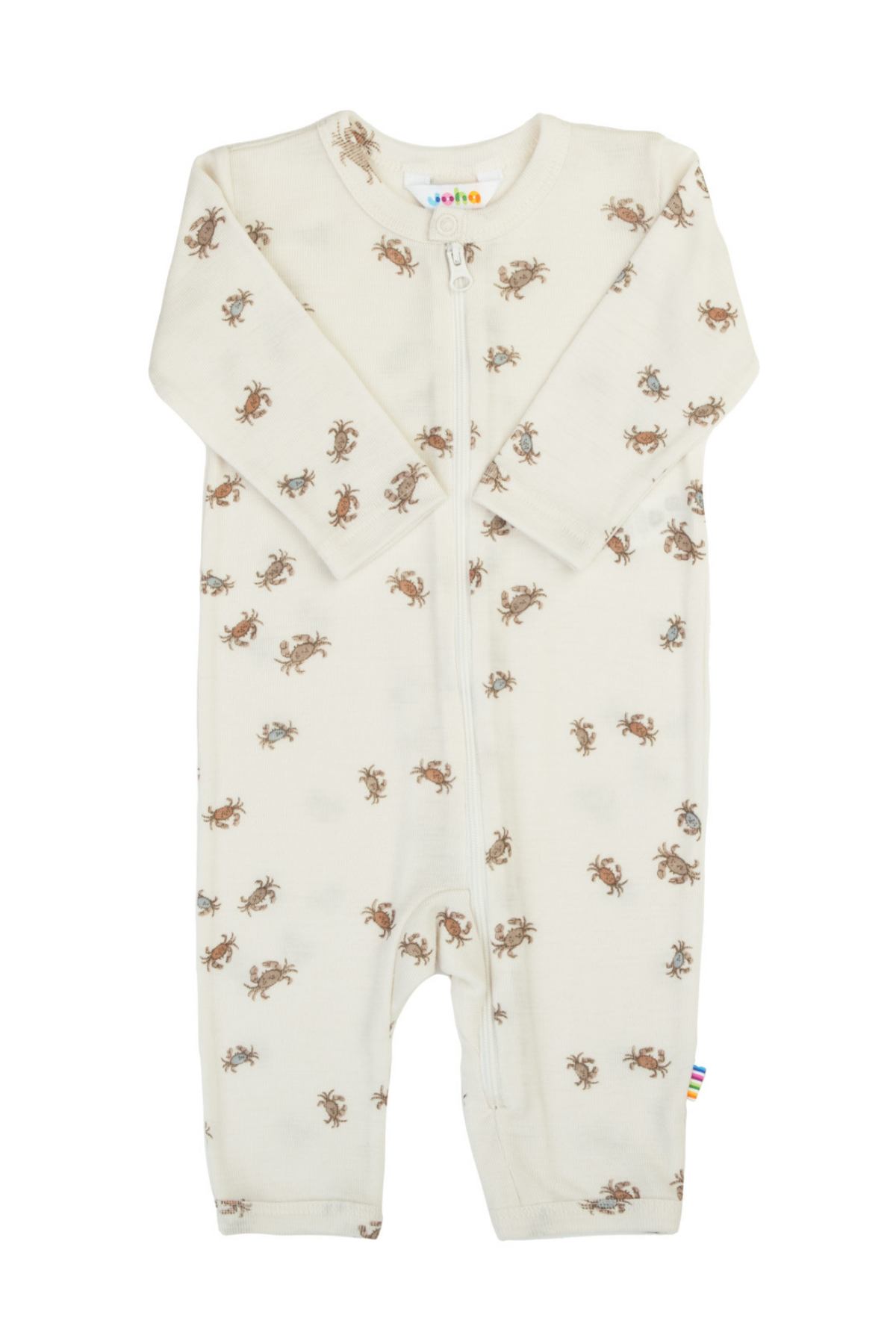 Wolle Seide Overall mit Krebs Muster| Off White