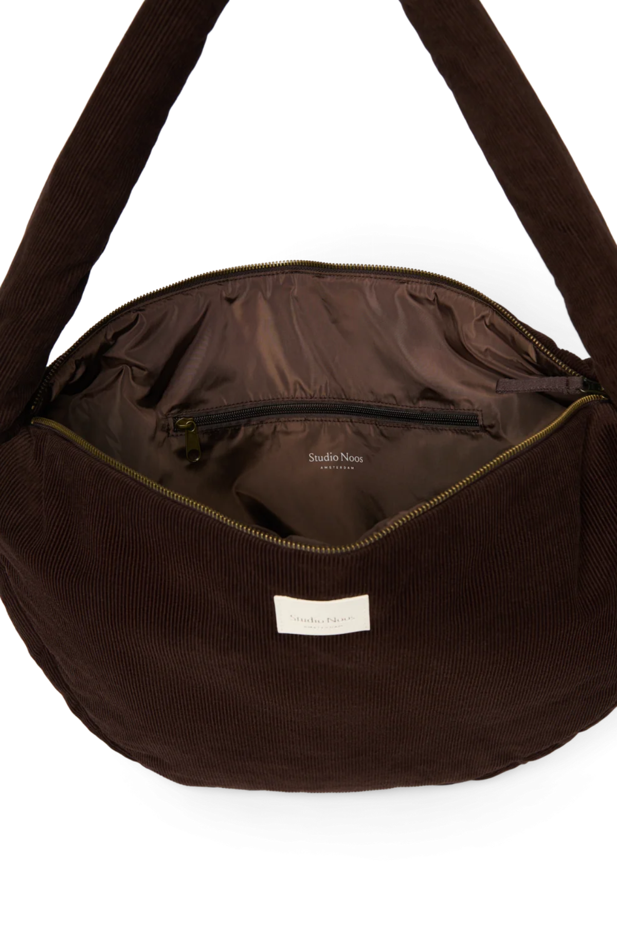 Mom Umhängetasche "Rib Puffy Cross Body Bag" | Dark Brown