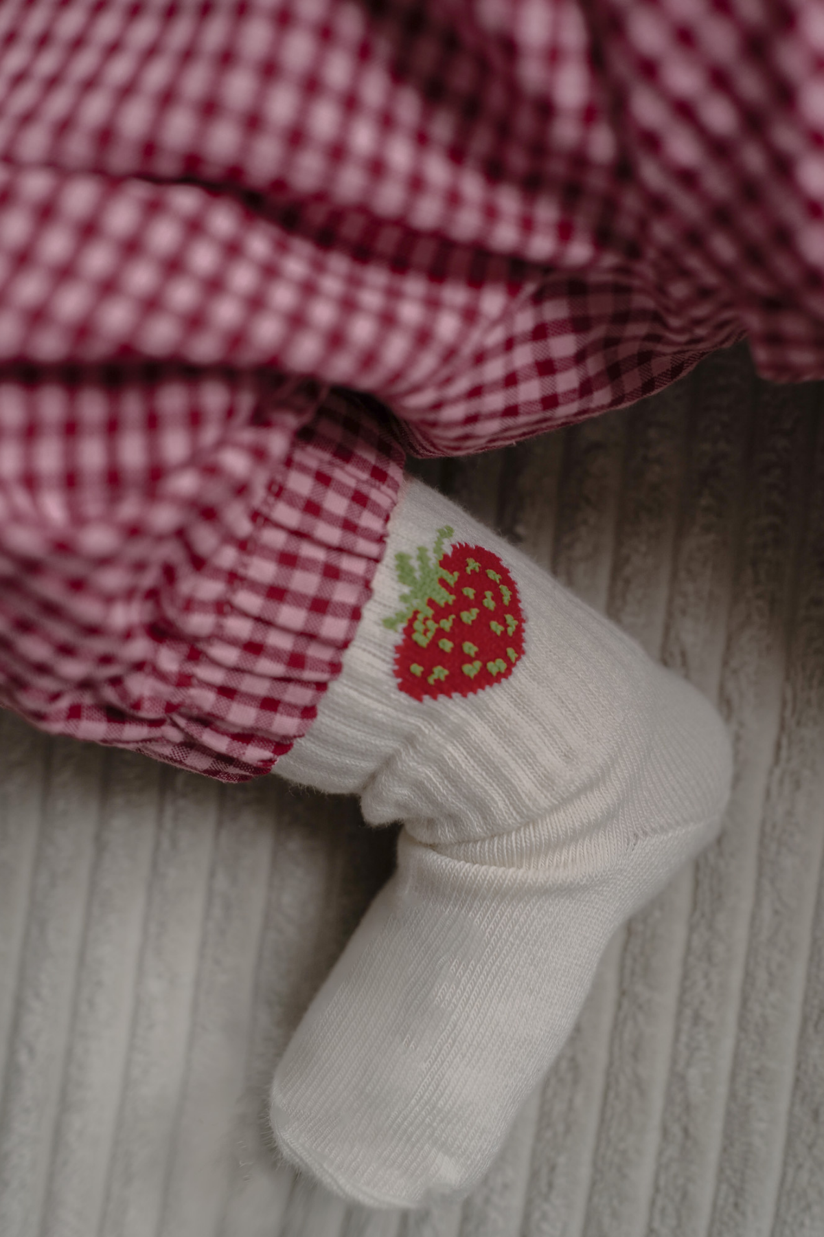Socken "Strawberry" | milk/strawberry