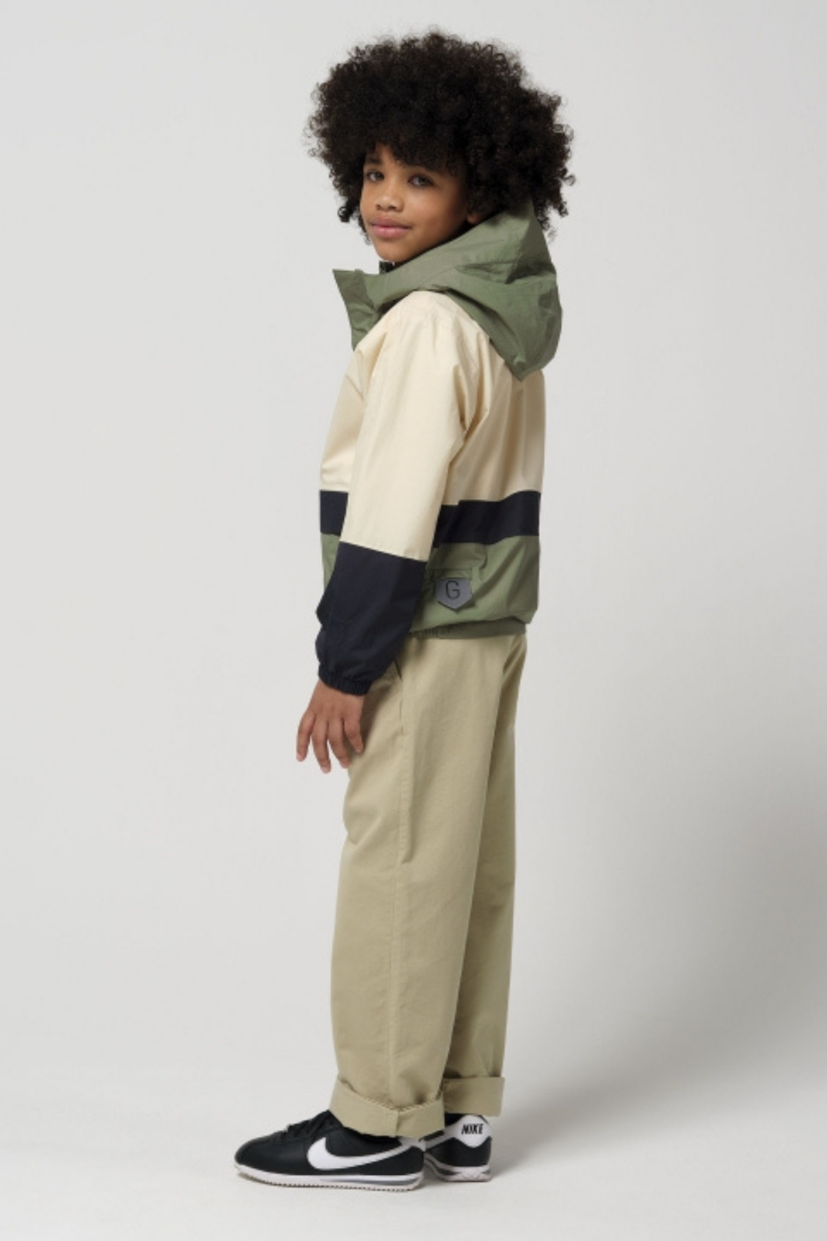 Wasserdichte Jacke "The Lion" | birch cream / oil green