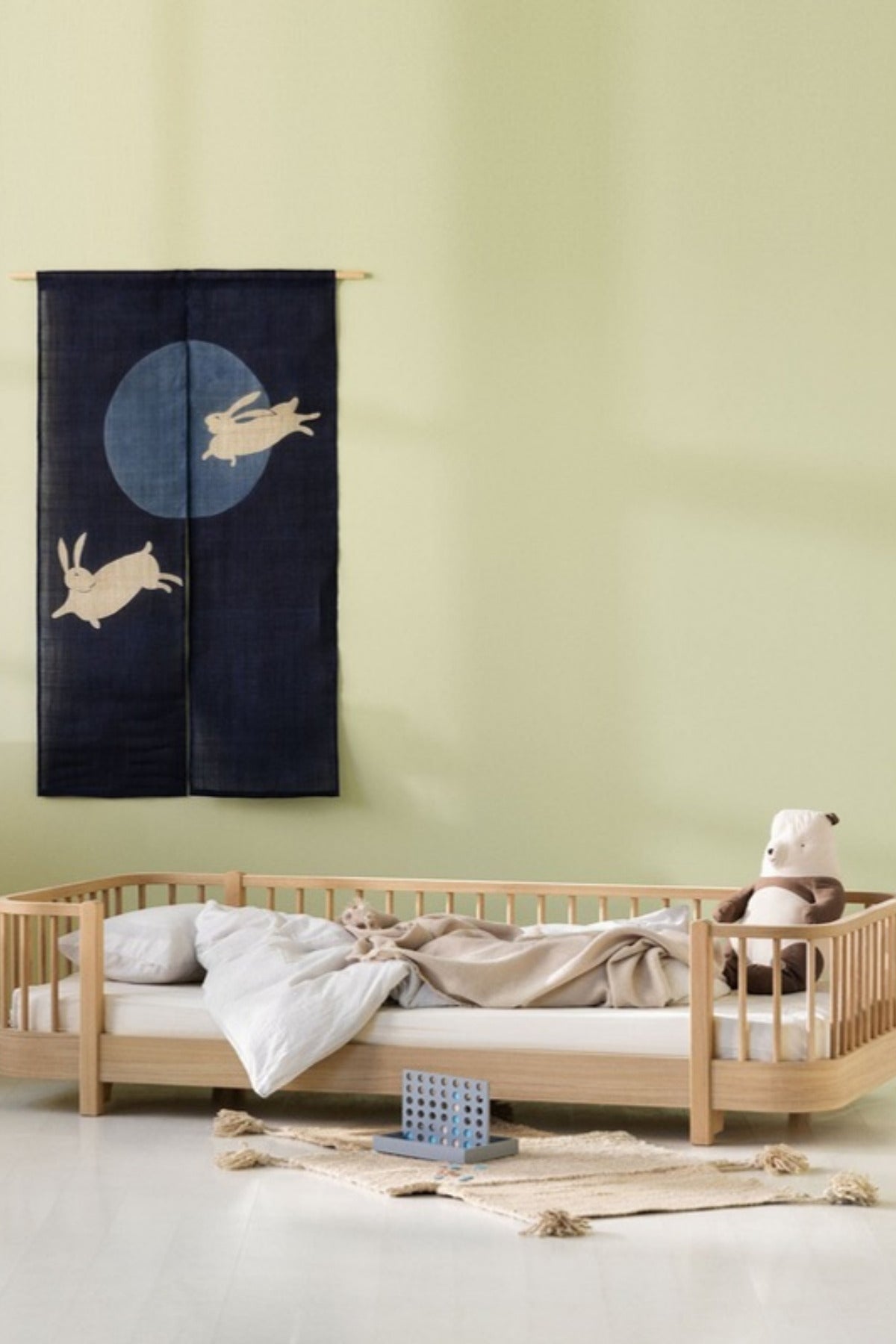 Oliver Furniture Wood Original Bodenbett 90x200 cm, Eiche – im Kinderzimmer