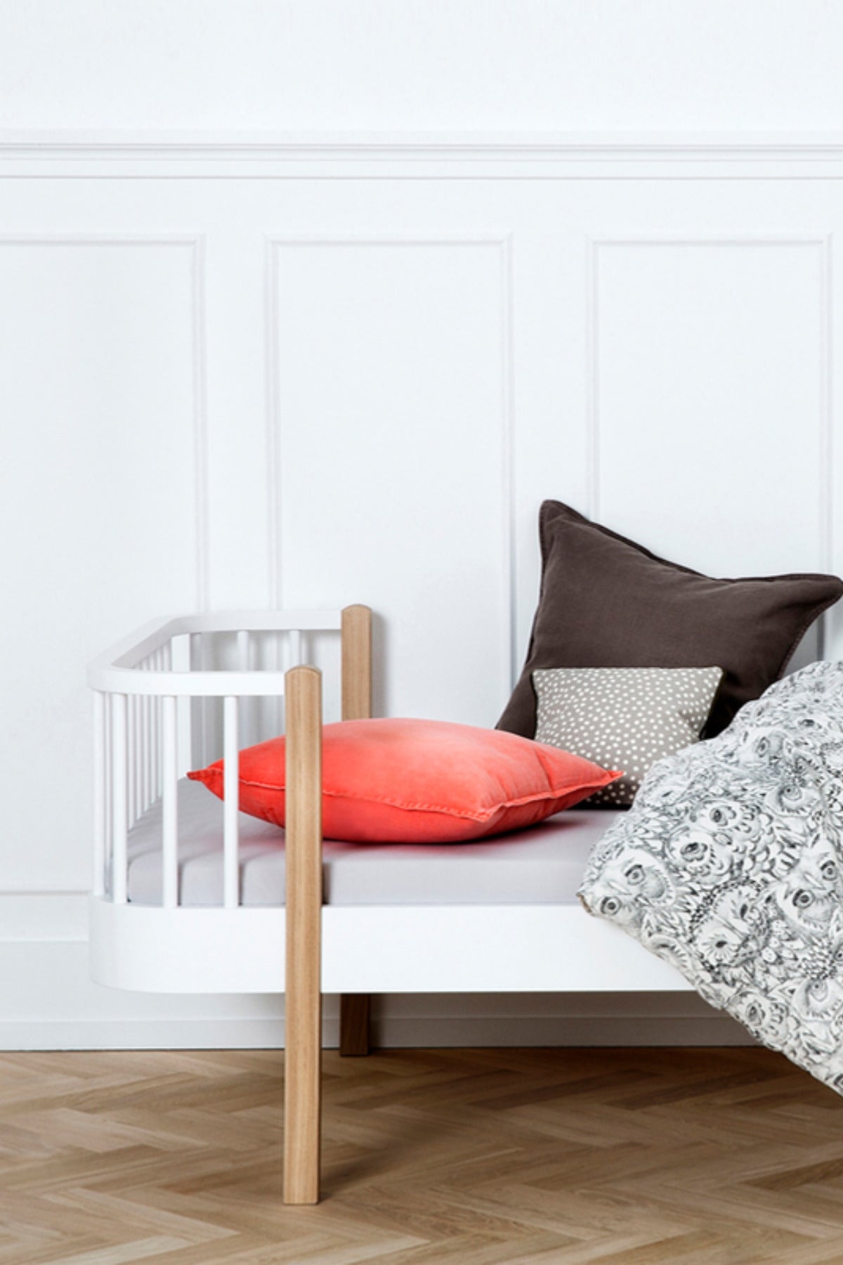 Oliver Furniture Wood Original Einzelbett, weiß/Eiche – Detail