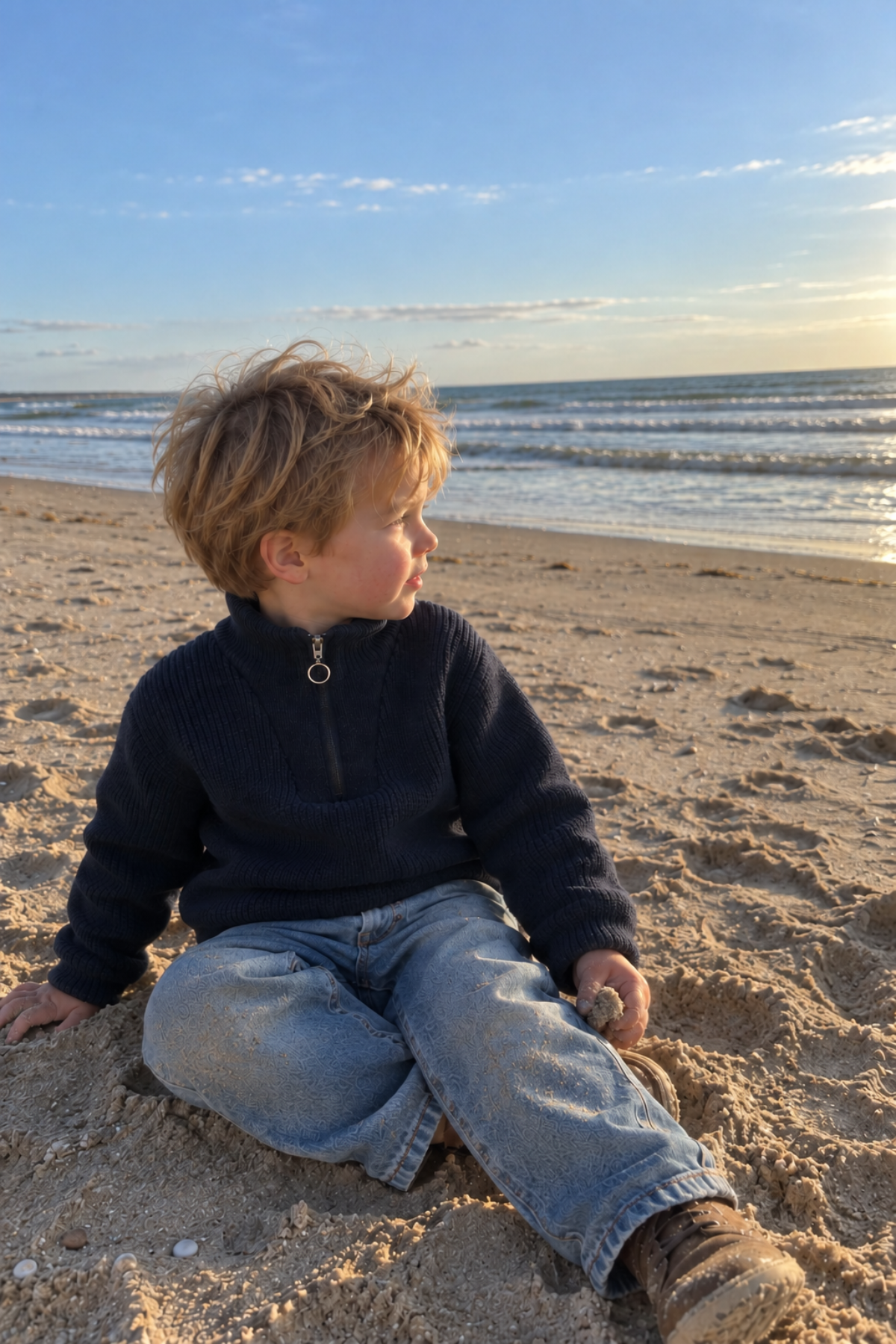 Strick Troyer aus Merinowolle | Marine