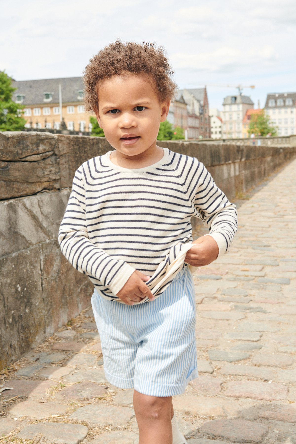 Seersucker Shorts "Sporty" | Sky Blue