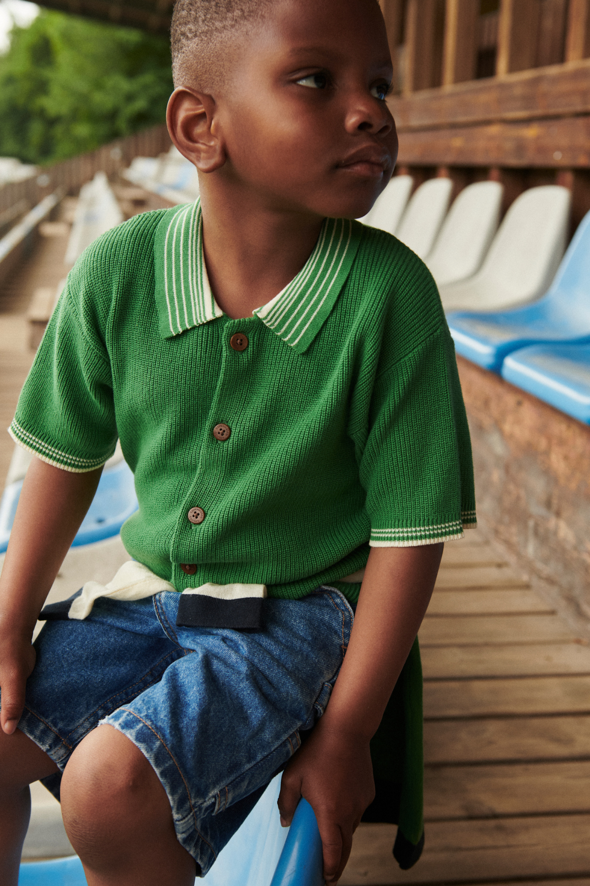 Poloshirt Strickoptik | Sharp Green