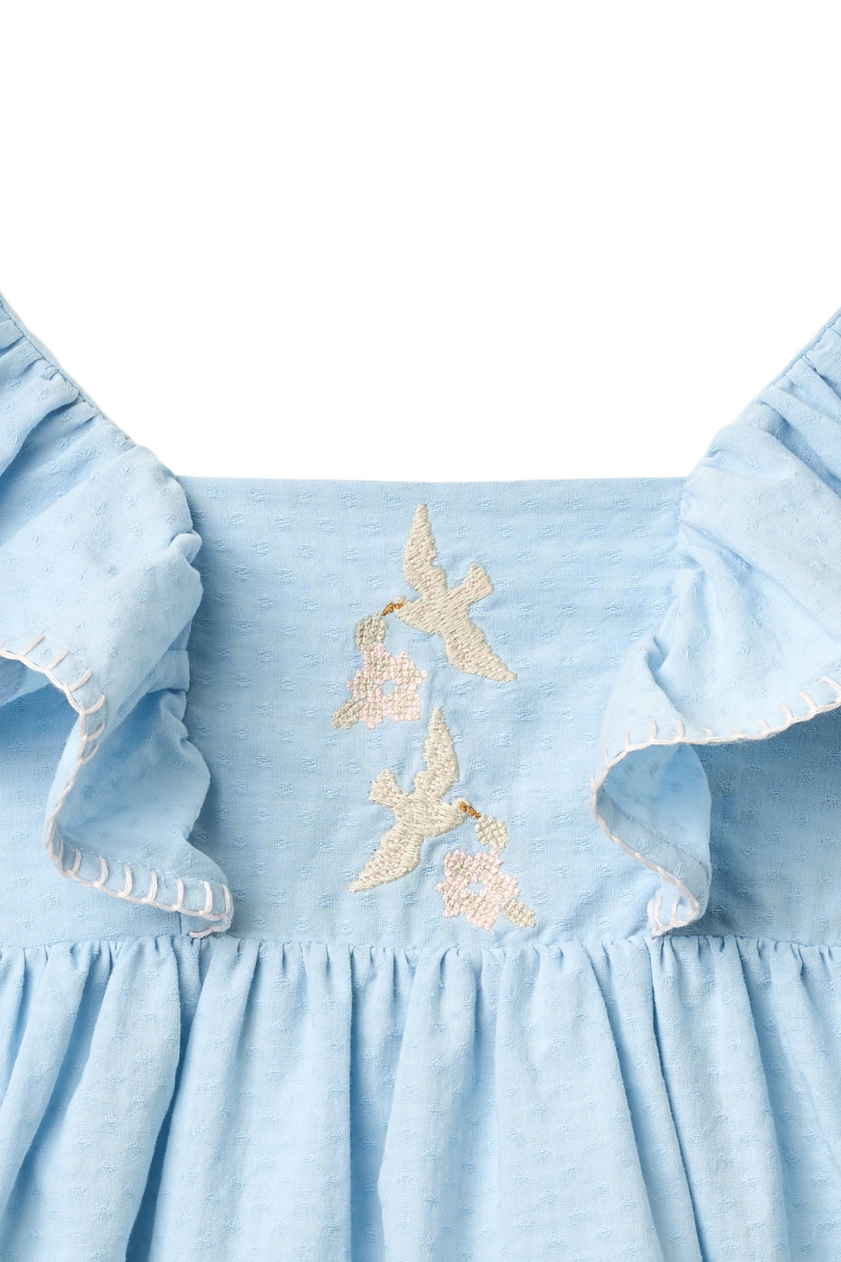 Kleid mit Rüschen | Light Blue