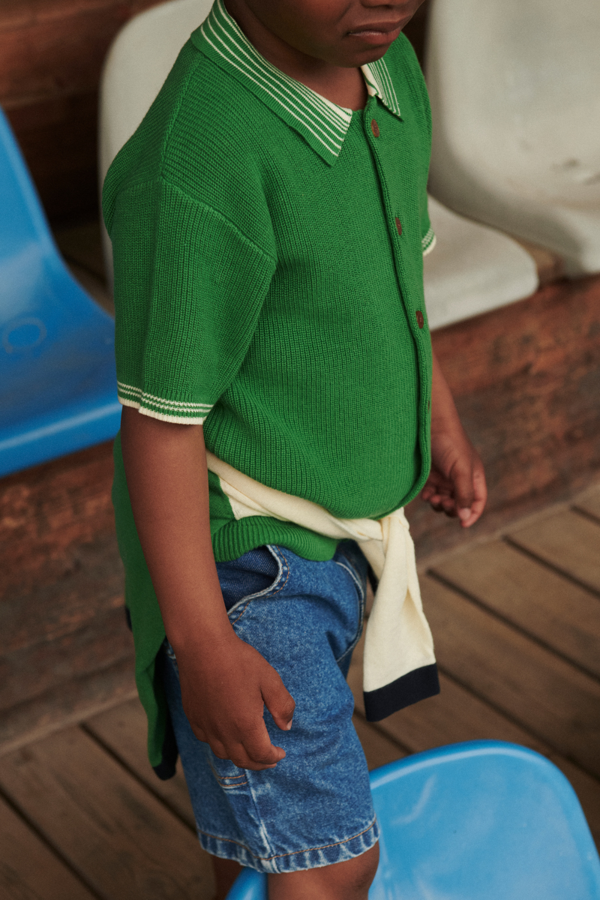 Denim Cargo Shorts | Indigo Blue