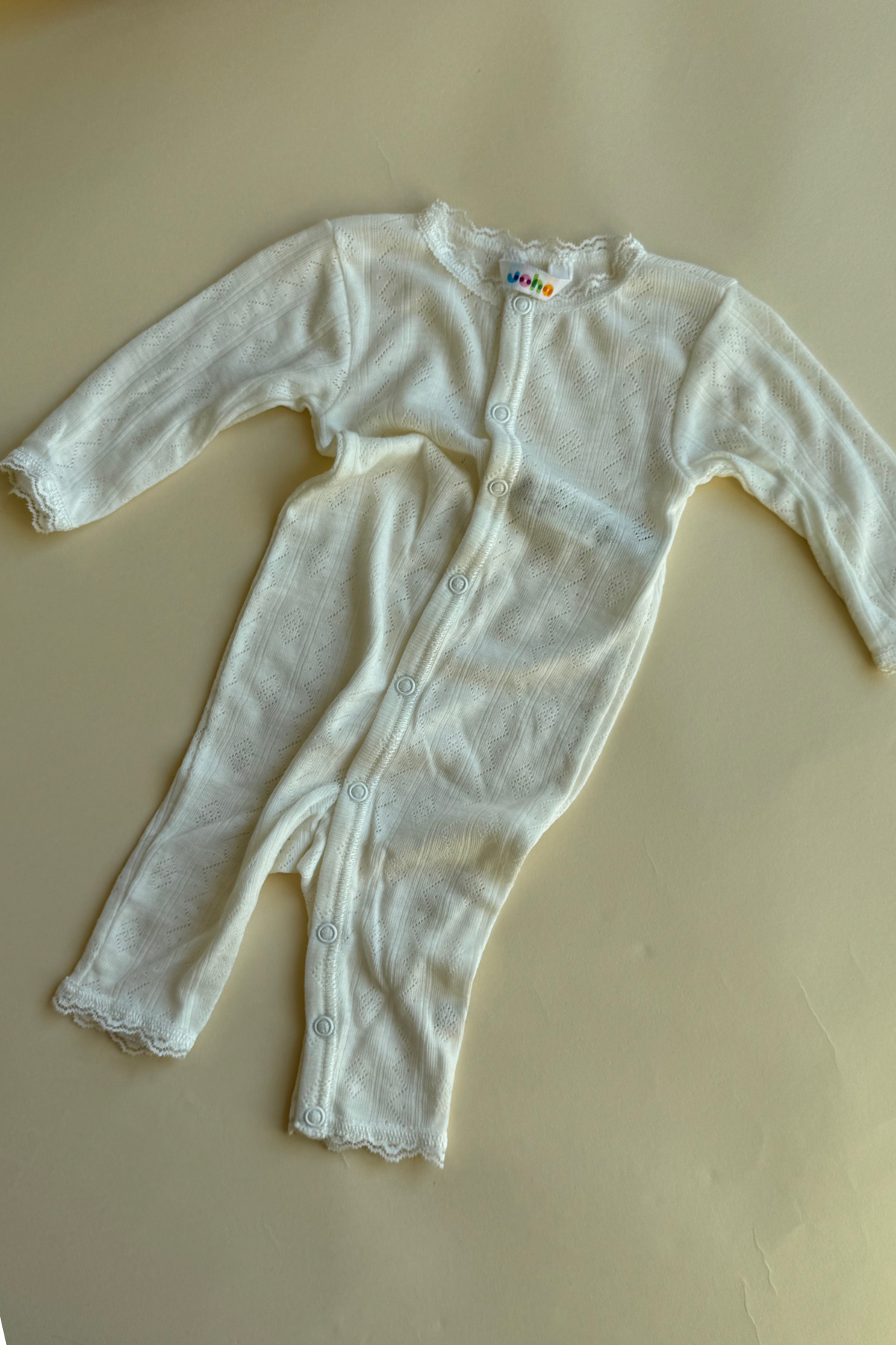 Overall "Pointelle" aus Wolle/Seide