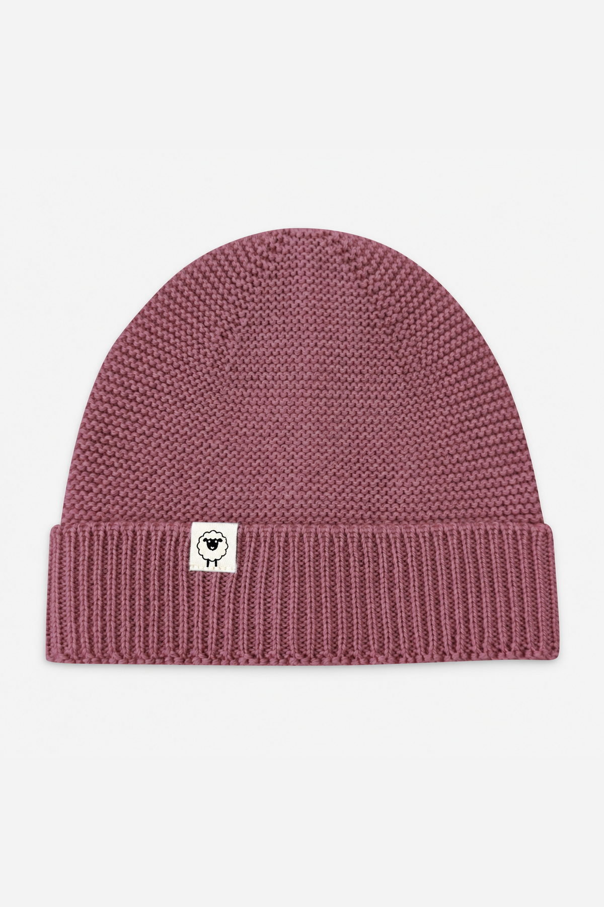 Newborn Mütze Lotte aus Merinowolle in Mauve