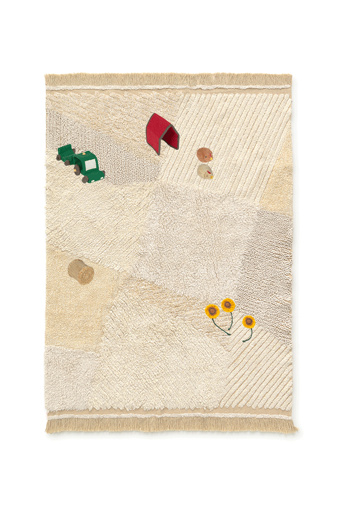 Waschbarer Teppich "Farm Fields"