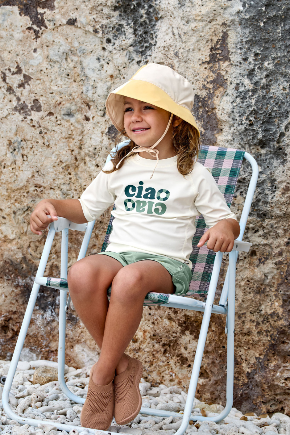 UV Short Sleeve Rashguard | Green/Sea Salt