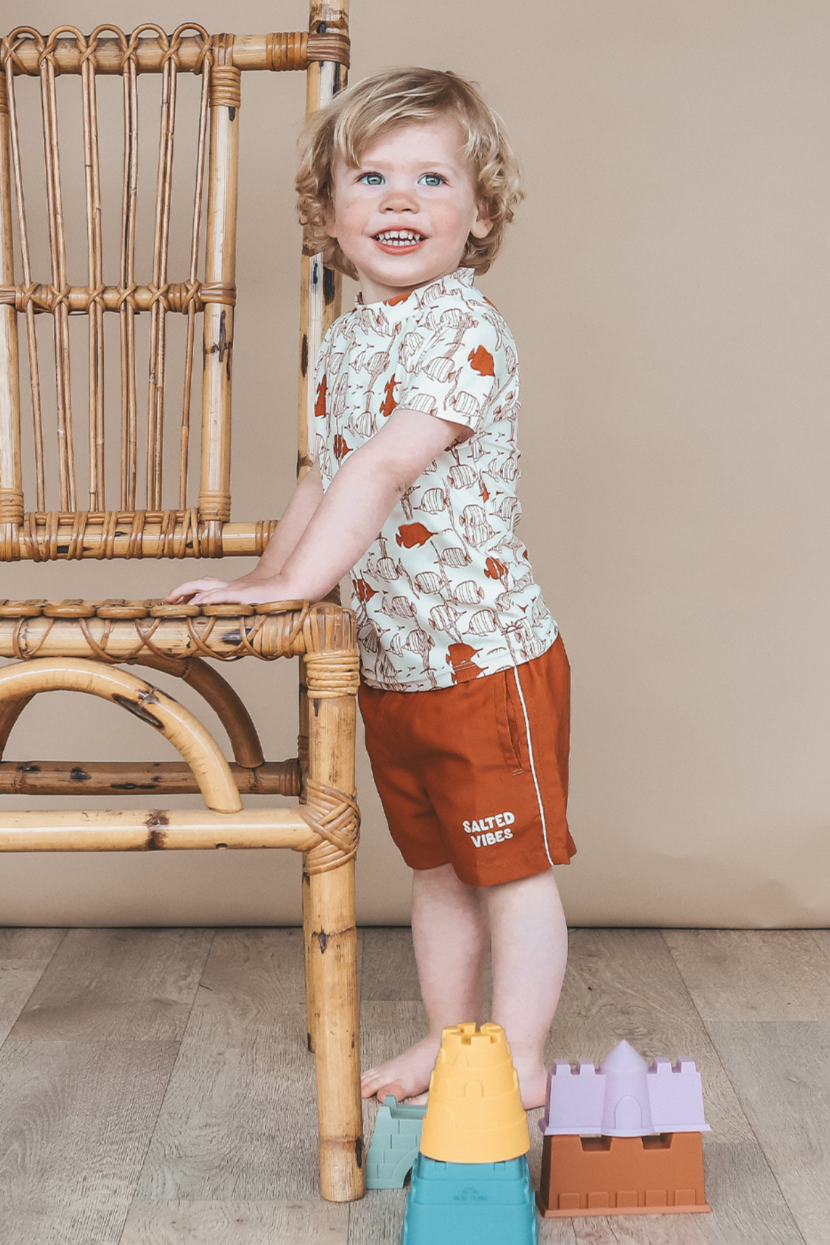 Schwimmshirt "Fishy" UPF50+ | White Swan
