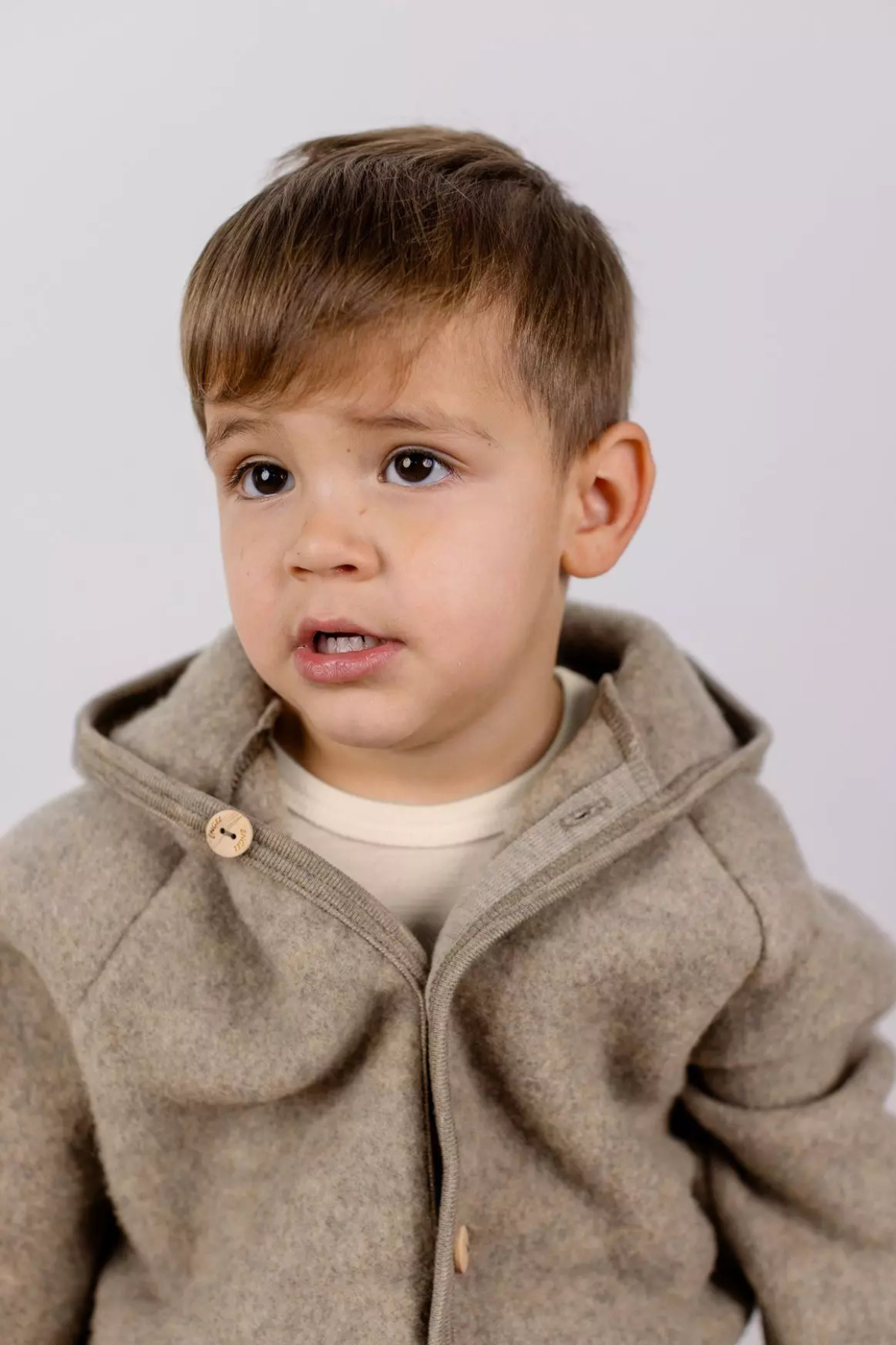 Wollfleece-Jacke mit Kapuze | verschiedene Farben