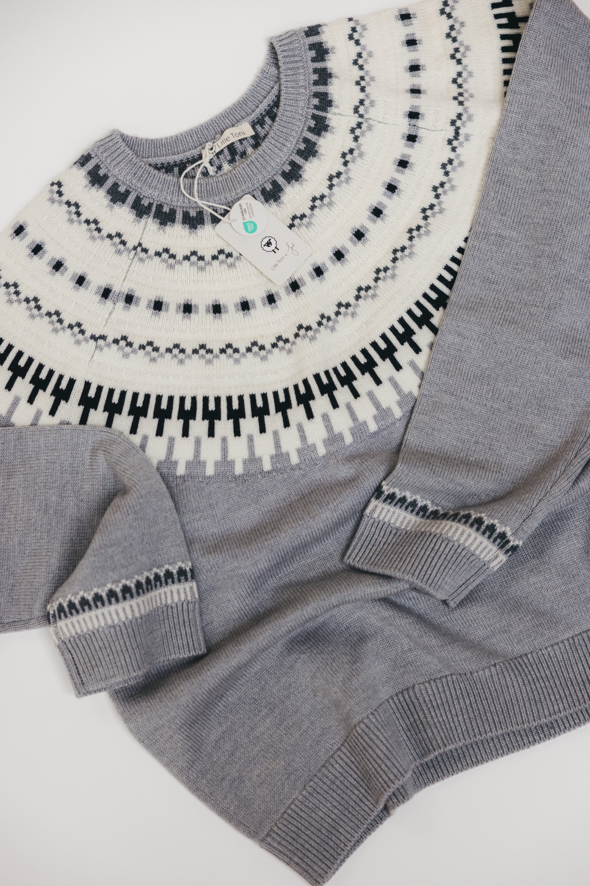 Damenpullover "Lou" aus Merinowolle | Grau Melange Combo