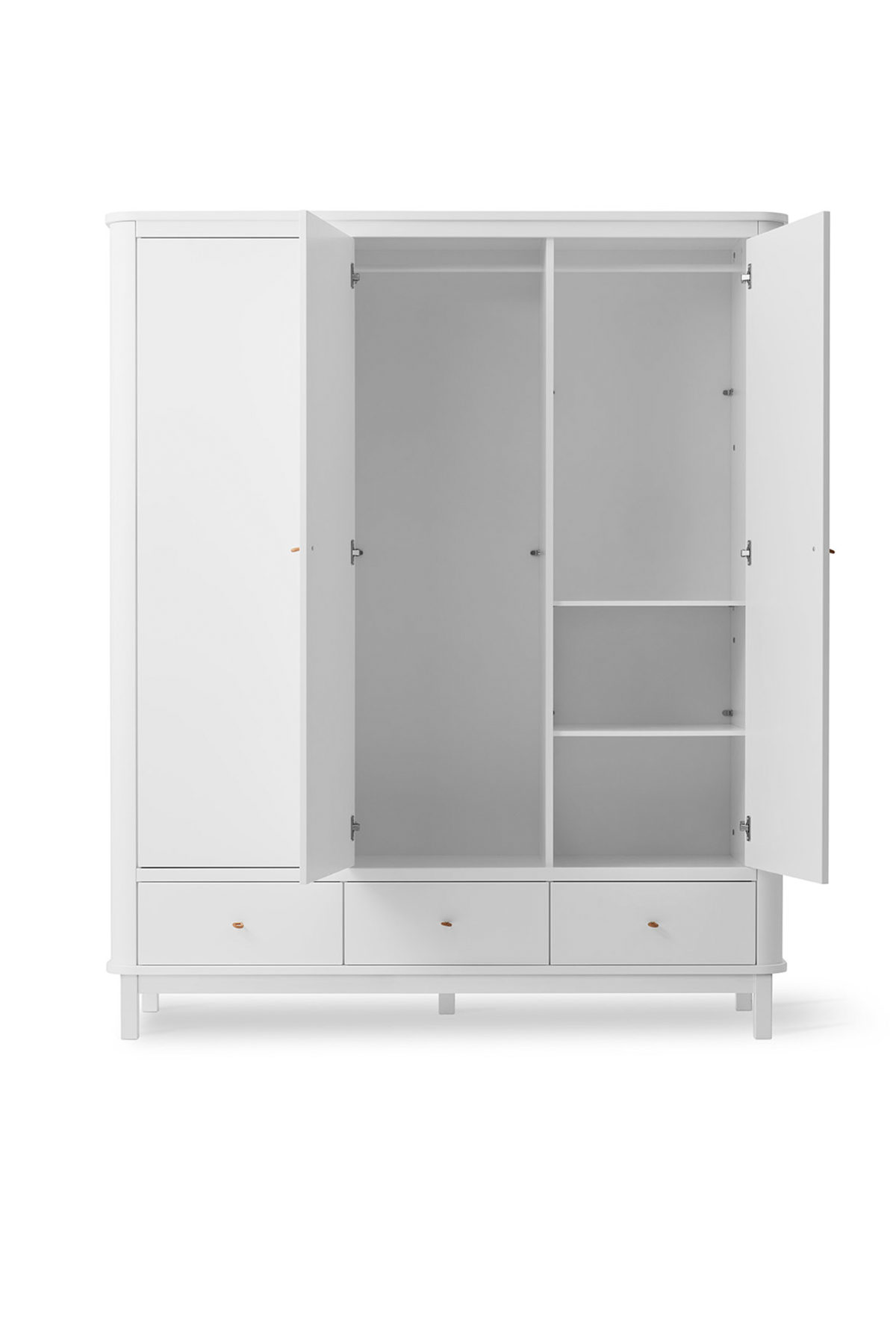Kleiderschrank "Wood" 3-türig | verschiedene Farben