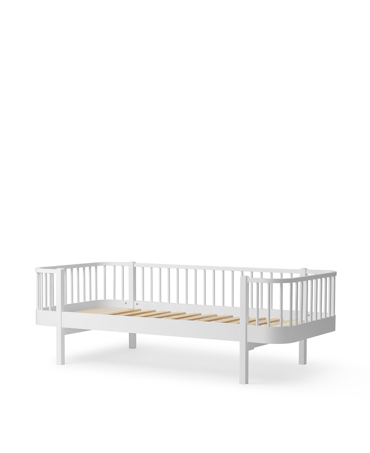 Oliver Furniture Wood Original Bettsofa 90x200, weiß – Seitenansicht