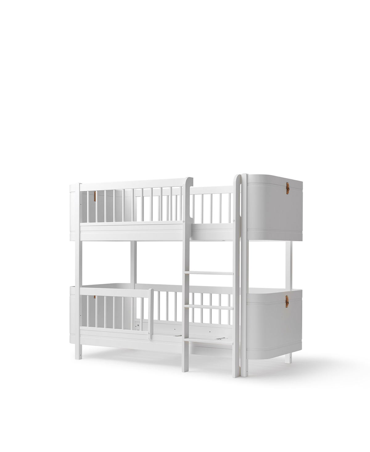 Oliver Furniture Wood Mini+ Umbauset Babybett & Juniorbett zum halbhohen Etagenbett, Weiß – Mini+ halbhohes Etagenbett