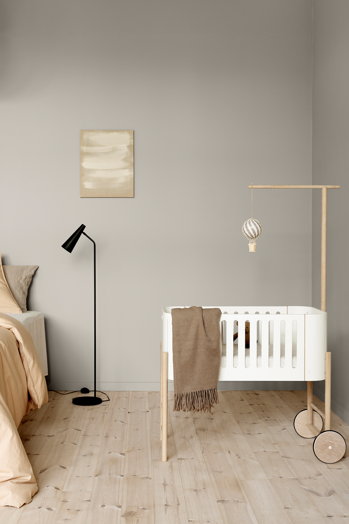 Betthimmel für Beistellbett "Wood" | weiß