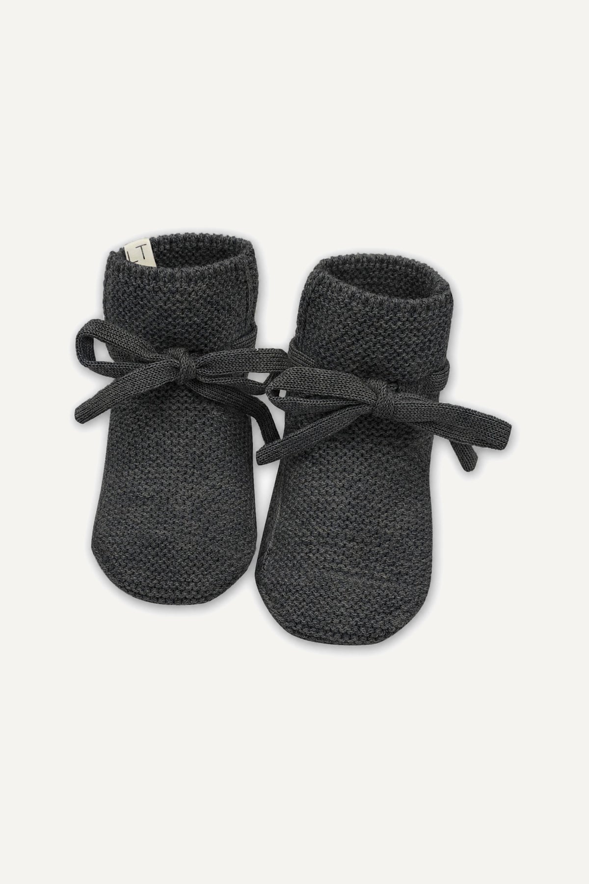 Booties Toni aus Merinowolle in Anthrazit Melange